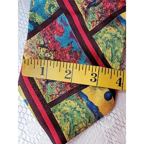 BRIONI by Santostefano100% Silk tie Made in ITALY Bright colors Abstract 57